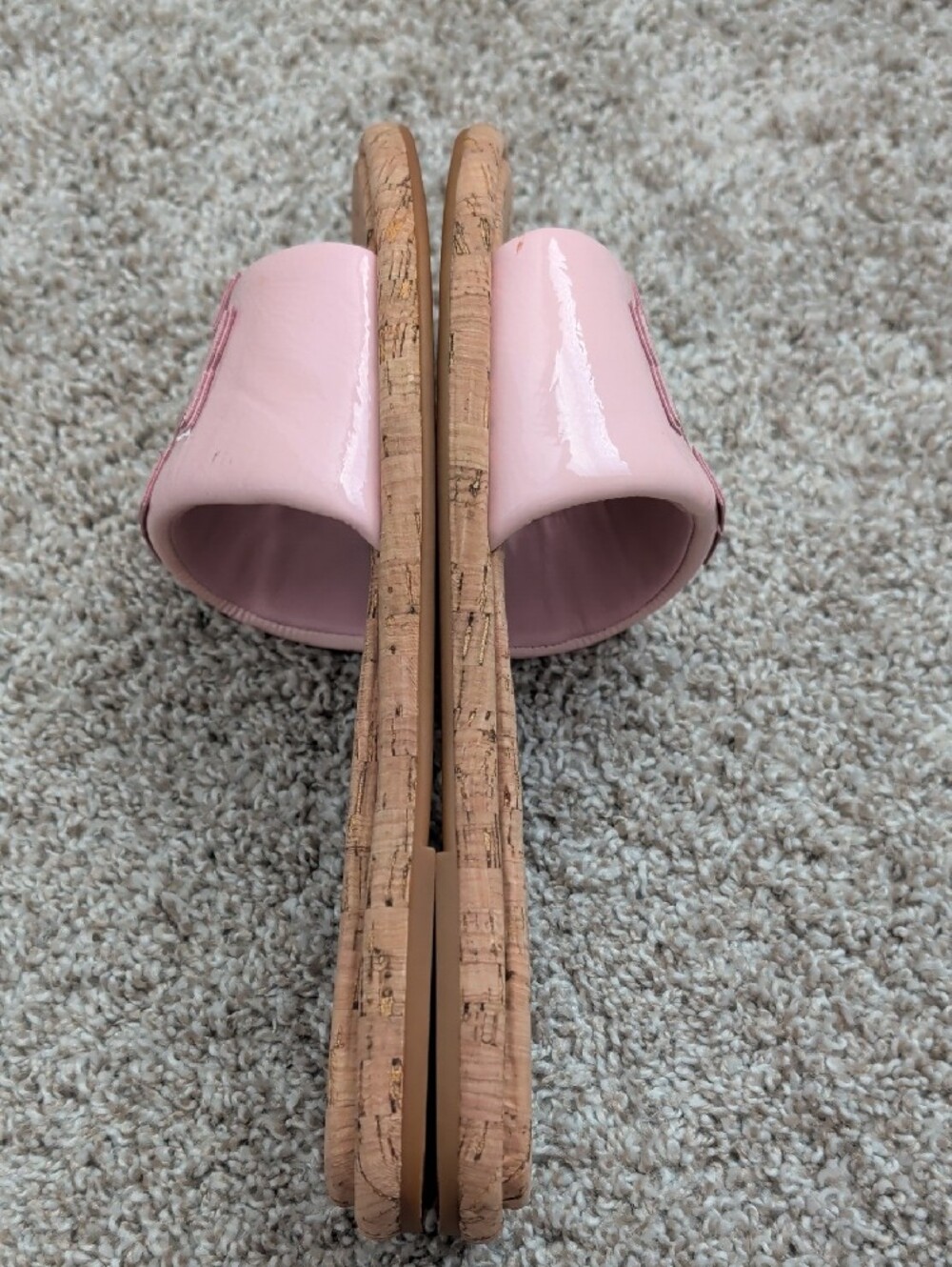 Tory Burch Pink Cork Slide Sandals Size 8.5 - Picture 7 of 11